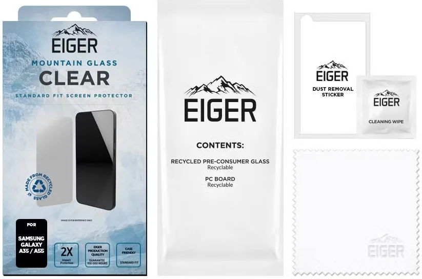 Eiger Mountain Glass Samsung Galaxy A35 / A55 Screen Protector afbeelding 4
