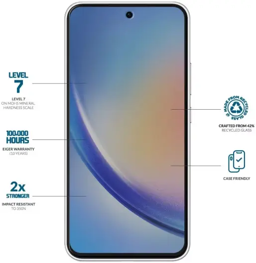 Eiger Mountain Glass Samsung Galaxy A35 / A55 Screen Protector afbeelding 2