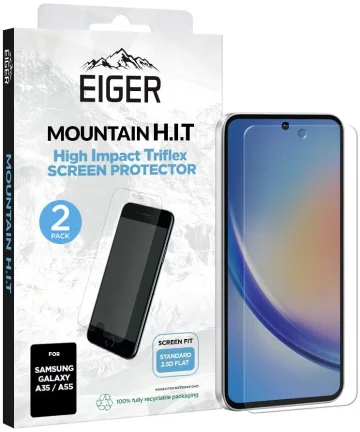 Eiger Mountain H.I.T. Samsung Galaxy A35 / A55 Schermfolie (2-Pack) Screen Protectors