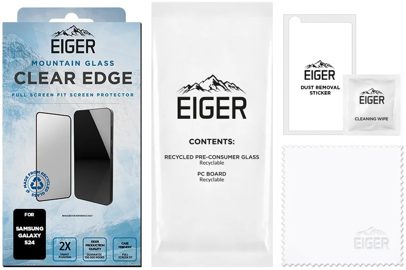 Eiger Mountain Glass Edge Samsung Galaxy S24 Screen Protector afbeelding 4