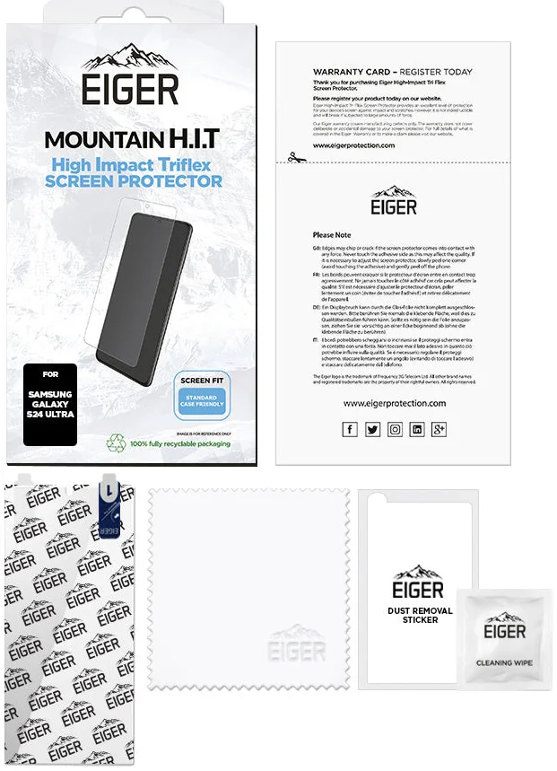 Eiger Mountain H.I.T Samsung Galaxy S24 Ultra Display Folie (2