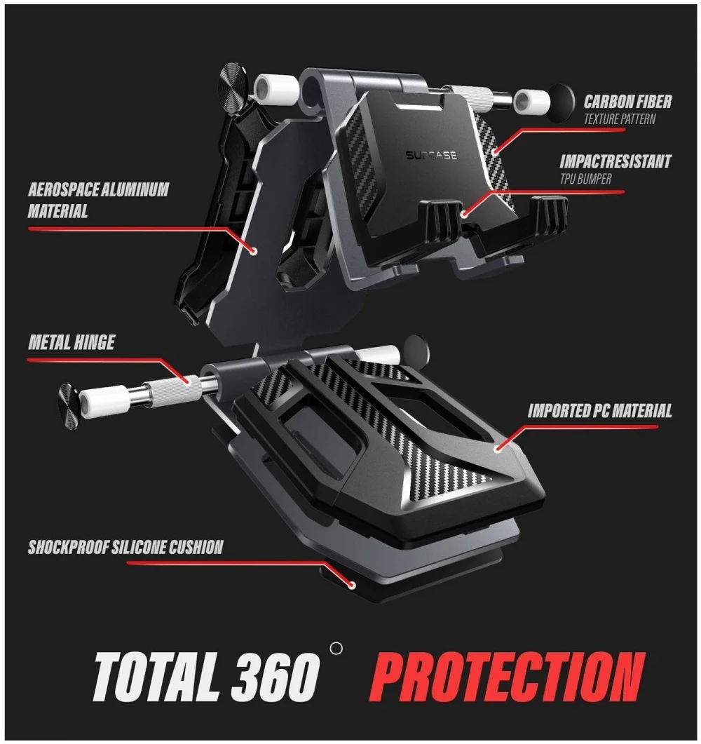 SUPCASE Heavy Duty Telefoon / Tablet Houder voor Bureau / Tafel Zwart afbeelding 7