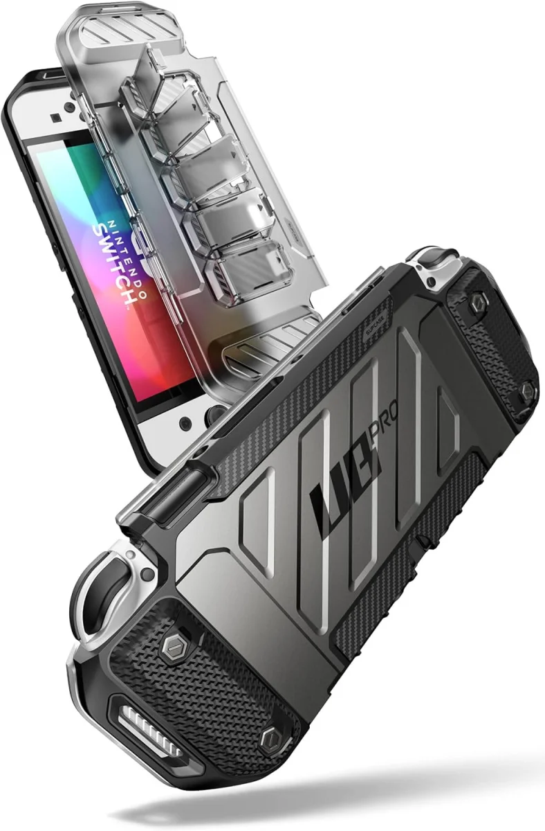 SUPCASE UB Pro Nintendo Switch OLED Hoesje Full Protect met Grip Zwart afbeelding 1