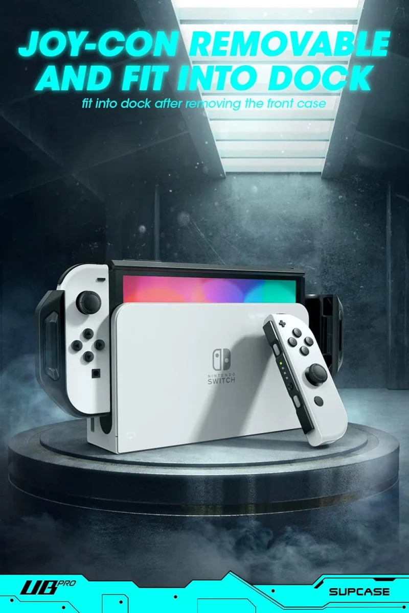 SUPCASE UB Pro Nintendo Switch OLED Hoesje Full Protect met Grip Zwart afbeelding 7