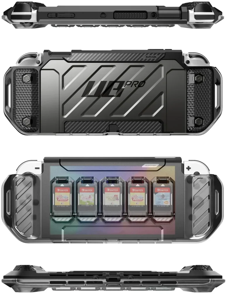 SUPCASE UB Pro Nintendo Switch OLED Hoesje Full Protect met Grip Zwart afbeelding 9