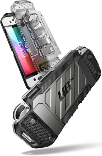 SUPCASE UB Pro Nintendo Switch OLED Hoesje Full Protect met Grip Zwart afbeelding 1