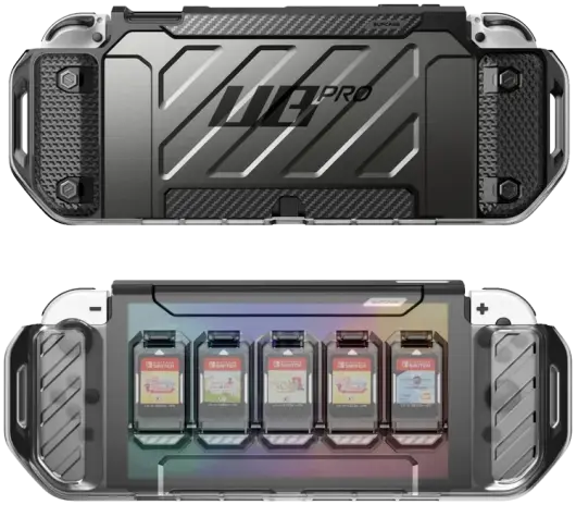 SUPCASE UB Pro Nintendo Switch OLED Hoesje Full Protect met Grip Zwart afbeelding 2