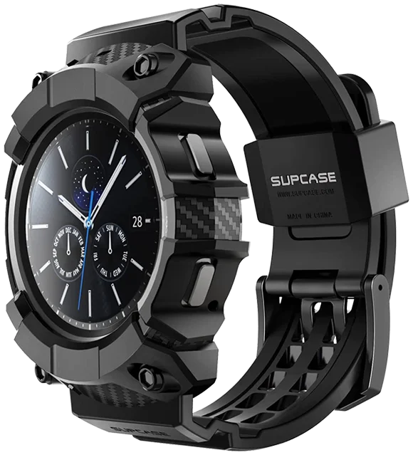SUPCASE UB Pro - Samsung Galaxy Watch 4 46MM Hoesje - met Bandje - Zwart afbeelding 1