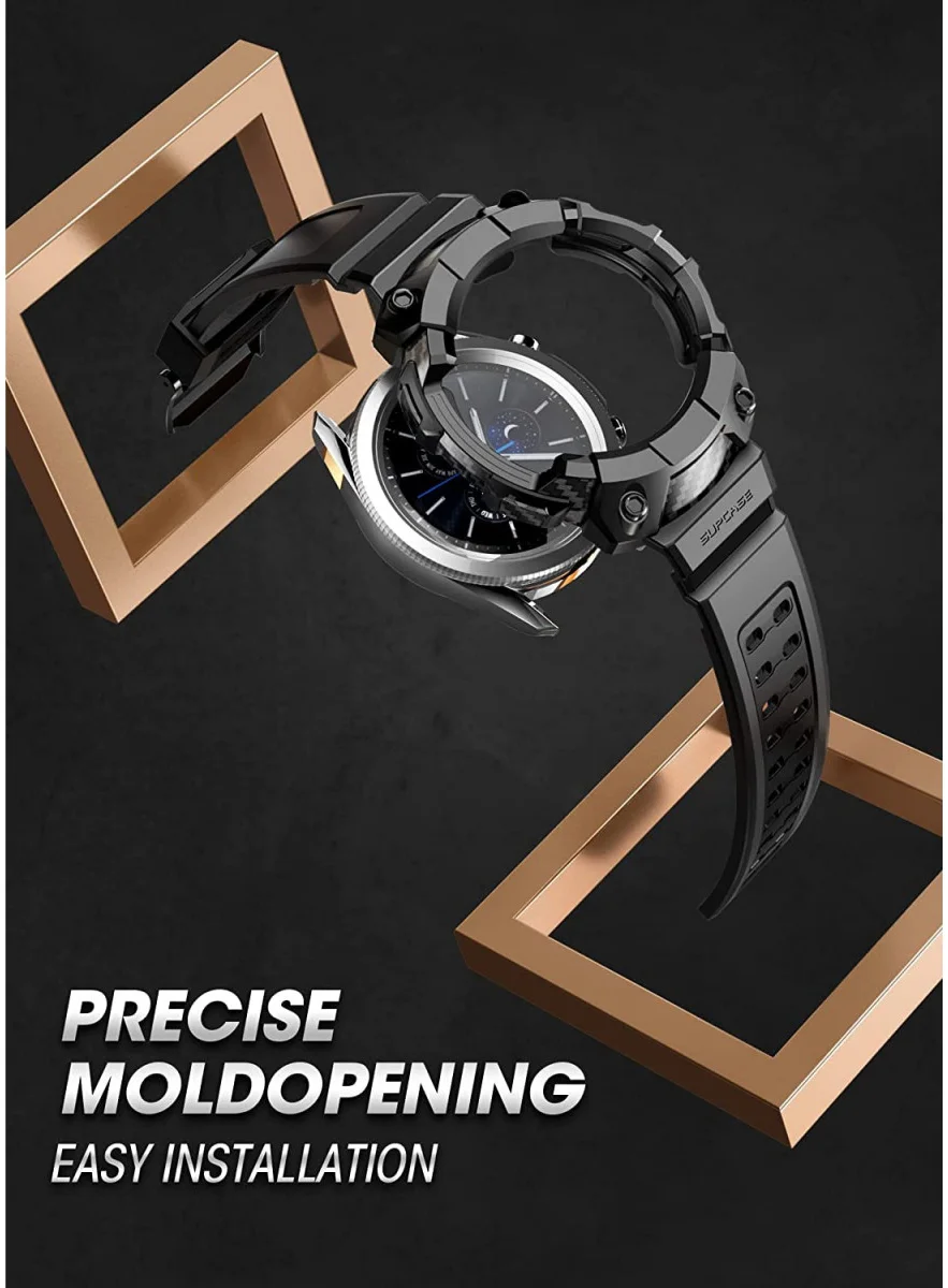 SUPCASE UB Pro - Samsung Galaxy Watch 4 46MM Hoesje - met Bandje - Zwart afbeelding 4