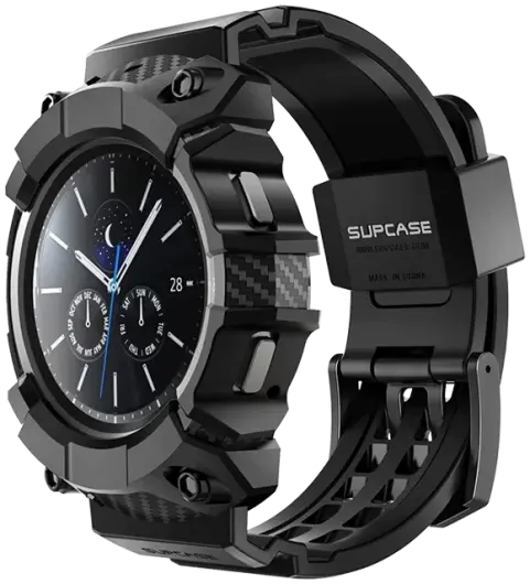 SUPCASE UB Pro - Samsung Galaxy Watch 4 46MM Hoesje - met Bandje - Zwart afbeelding 1
