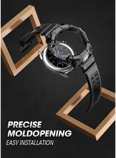 SUPCASE UB Pro - Samsung Galaxy Watch 4 46MM Hoesje - met Bandje - Zwart afbeelding 4