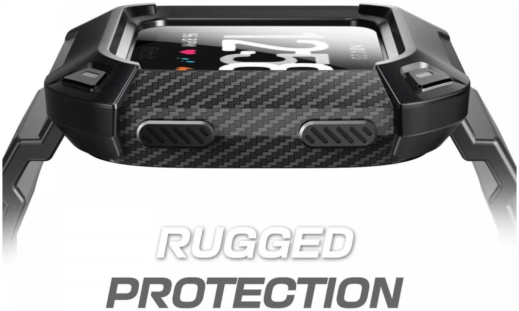 SUPCASE UB Pro Fitbit Versa Hoesje met Bandje Zwart afbeelding 3