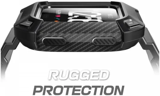 SUPCASE UB Pro Fitbit Versa Hoesje met Bandje Zwart afbeelding 3