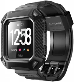 SUPCASE UB Pro Fitbit Versa Hoesje met Bandje Zwart