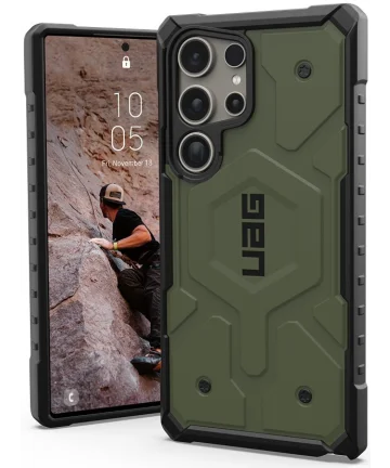 Urban Armor Gear Pathfinder Samsung S24 Ultra Hoesje Magsafe Olive Hoesjes