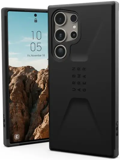 Urban Armor Gear Civilian Samsung Galaxy S24 Ultra Hoesje Zwart afbeelding 1