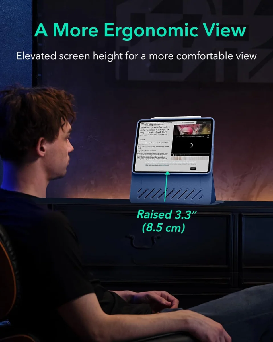 ESR Shift iPad Air 11 (2024/2025) / Air 10.9 (2022/2020) Hoes Book Case Blauw afbeelding 4