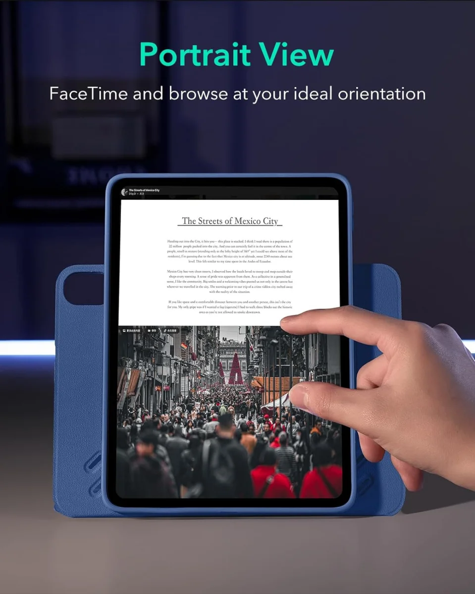 ESR Shift iPad Air 11 (2024/2025) / Air 10.9 (2022/2020) Hoes Book Case Blauw afbeelding 5