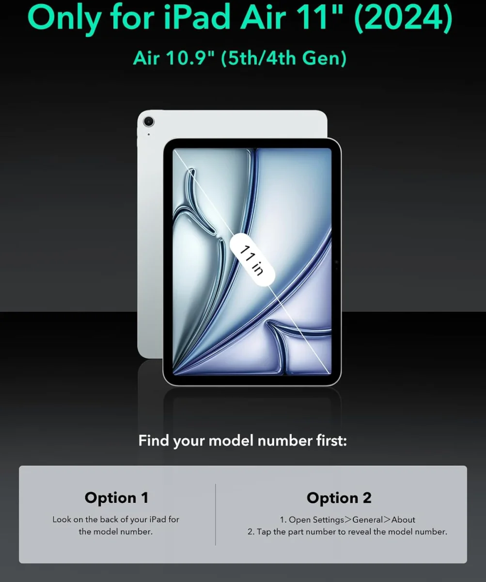 ESR Shift iPad Air 11 (2024/2025) / Air 10.9 (2022/2020) Hoes Book Case Blauw afbeelding 7