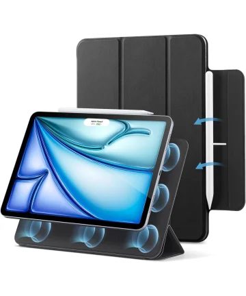 ESR Rebound Magnetic iPad Air 11 (2024)/Air 10.9 (2022/2020) Hoes Zwart Hoesjes