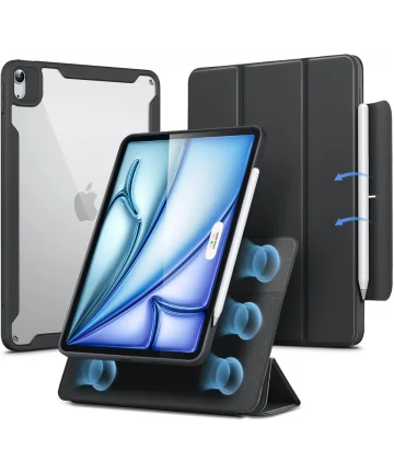 ESR Rebound Hybrid 360 iPad Air 11 (2024)/Air 10.9 (2022/2020) Hoes Zwart Hoesjes