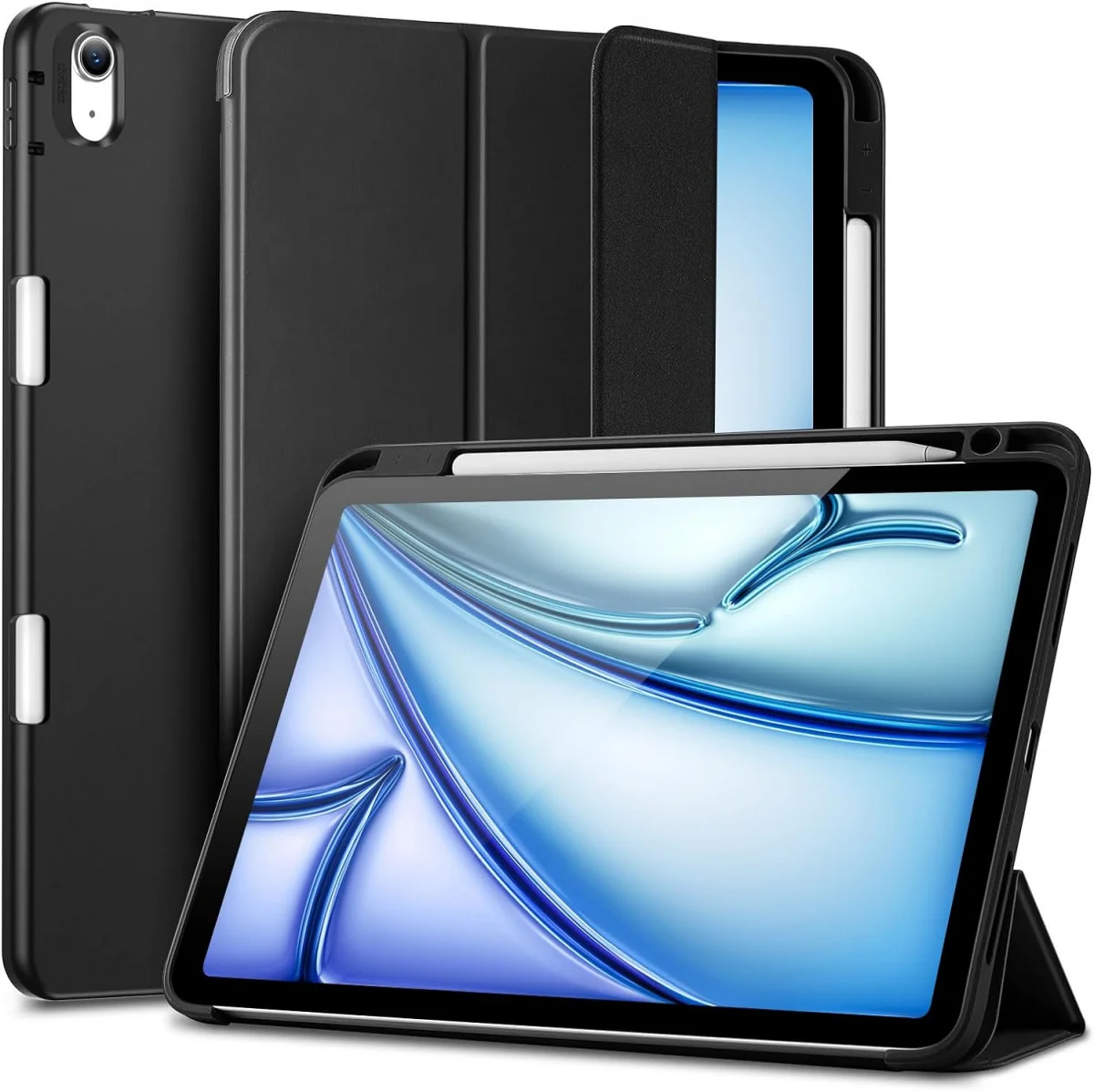 ESR Rebound Pencil Book Case iPad Air 11 (24/25)/Air 10.9 (22/20) Hoes Zwart afbeelding 1