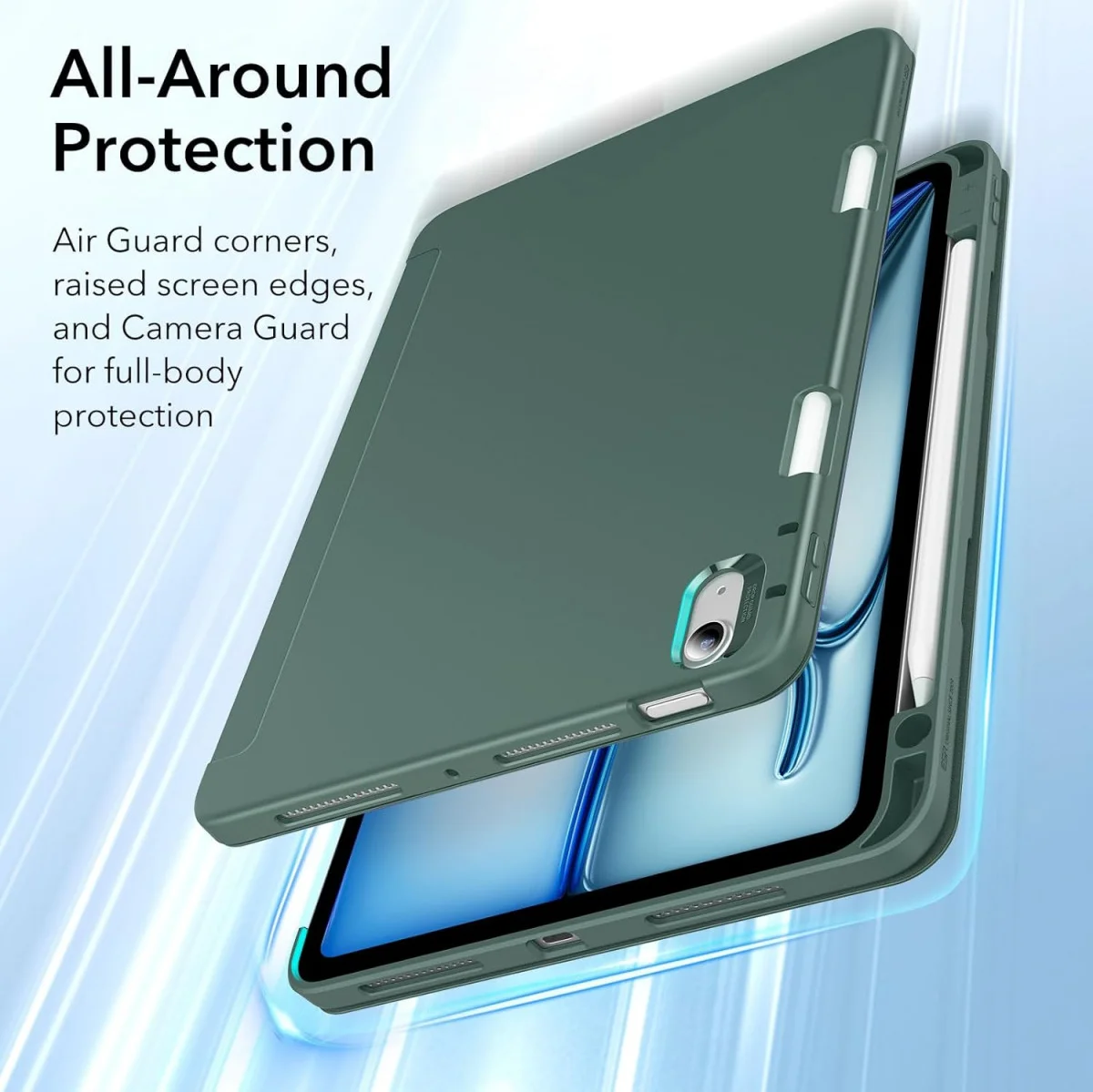 ESR Rebound Pencil Book Case iPad Air 11 (24/25)/Air 10.9 (22/20) Hoes Groen afbeelding 2