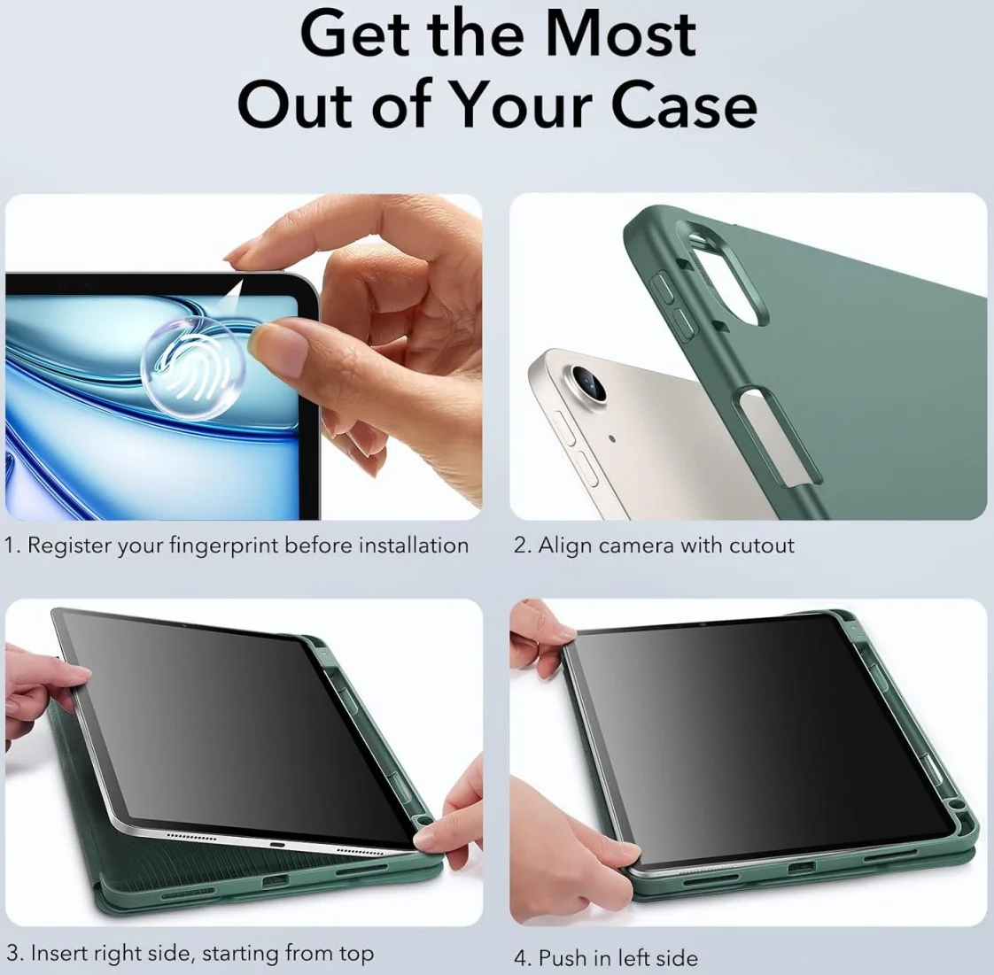 ESR Rebound Pencil Book Case iPad Air 11 (24/25)/Air 10.9 (22/20) Hoes Groen afbeelding 8