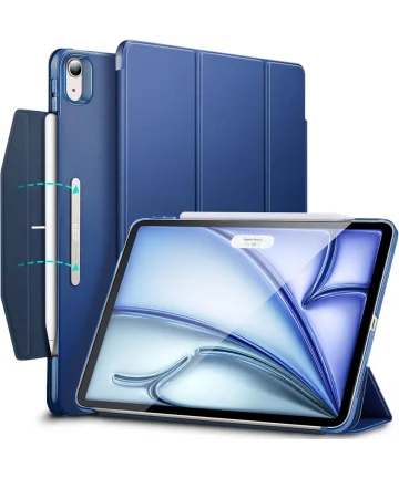 ESR Ascend Trifold iPad Air 11 (2024)/Air 10.9 (2022/2020) Hoes Book Case Blauw Hoesjes