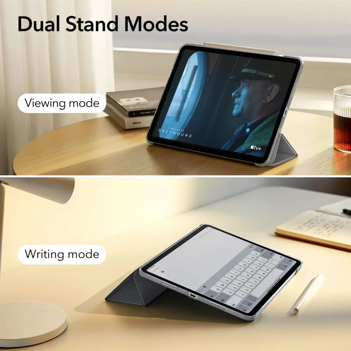 ESR Ascend iPad Air 11 (2024/2025)/Air 10.9 (2022/2020) Hoes Book Case Grijs afbeelding 8