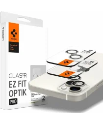 Spigen Optik Pro iPhone 15 / 15 Plus Camera Protector Zwart (2-Pack)