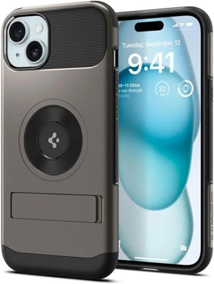 Spigen Slim Armor MagFit Apple iPhone 15 Hoesje MagSafe Gunmetal afbeelding 1
