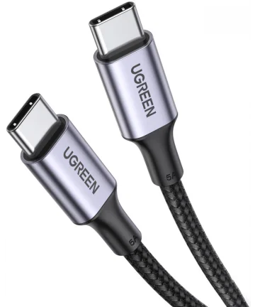 UGREEN USB-C naar USB-C Data en Laadkabel 100W 0.5M Grijs Kabels