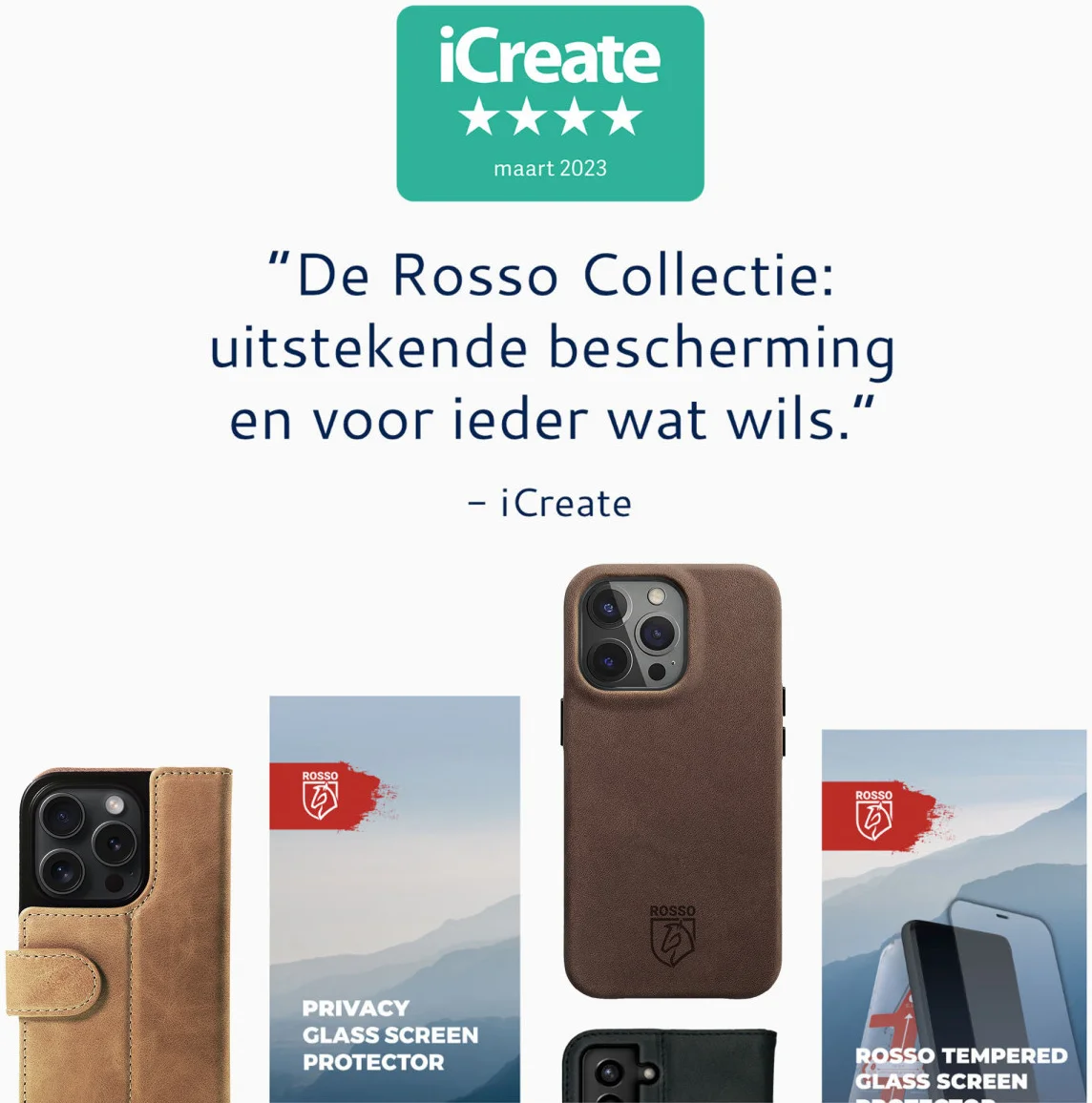 Rosso Elite iPhone 15 Hoesje Leer Back Cover MagSafe Bruin afbeelding 7