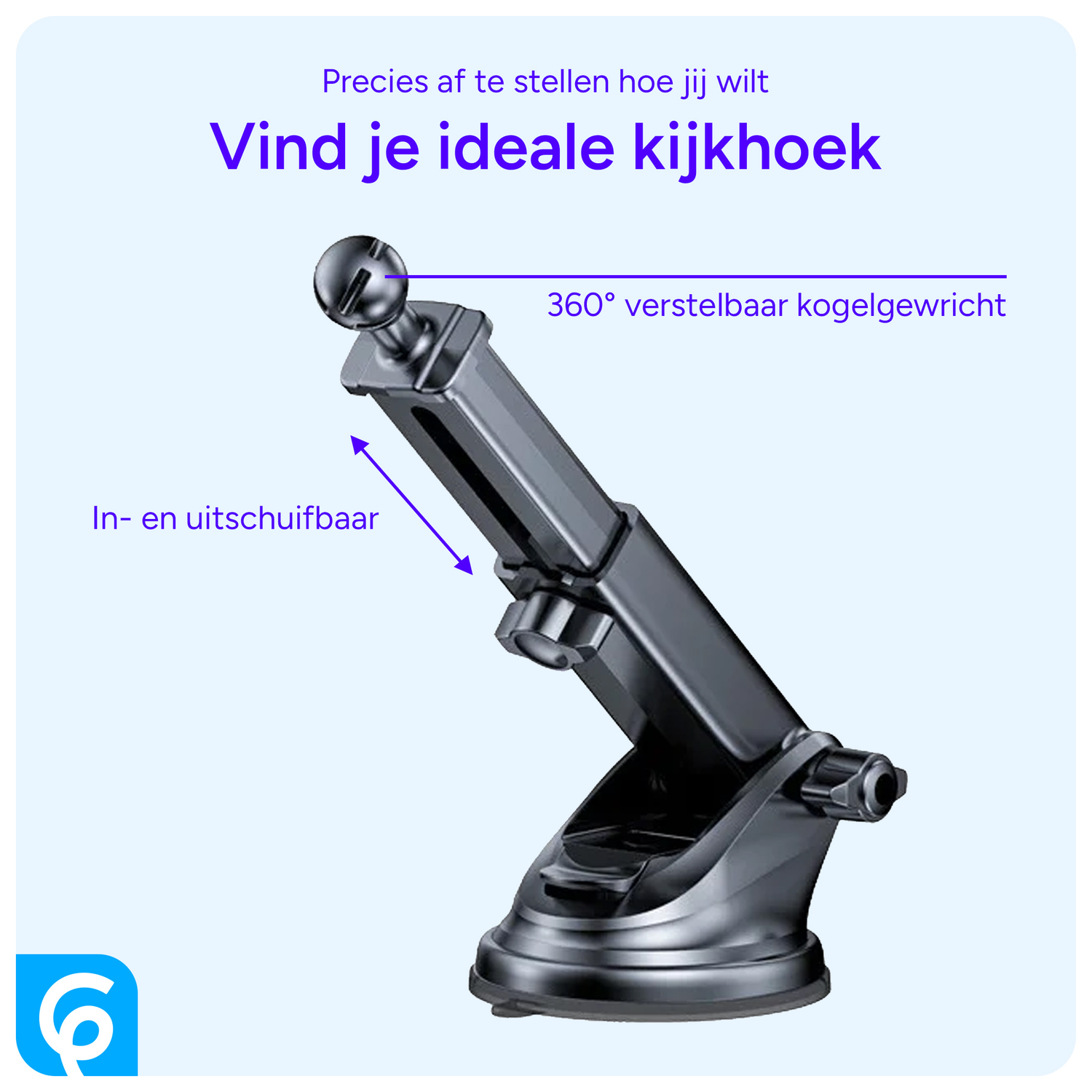 SBG Tablet / Telefoon Houder met Dikke Klemmen Auto Dashboard/Raam met Zuignap afbeelding 3