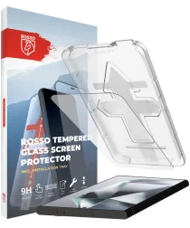 Rosso Samsung Galaxy S24 Ultra Tempered Glass Fingerprint en Case Friendly