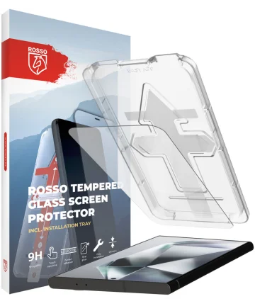 Rosso Samsung Galaxy S24 Ultra Tempered Glass met Installatietray Screen Protectors
