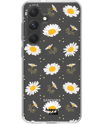 HappyCase Samsung Galaxy S24 Hoesje Flexibel TPU Bloemen Print Hoesjes
