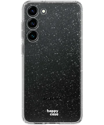 HappyCase Samsung Galaxy S24 Hoesje Flexibel TPU Glitter Print Hoesjes
