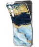 HappyCase Samsung Galaxy S23 FE Hoesje Flexibel TPU Blauw Marmer Print