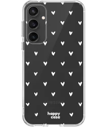 HappyCase Samsung Galaxy S23 FE Hoesje Flexibel TPU Hartjes Print