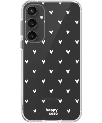 HappyCase Samsung Galaxy S23 FE Hoesje Flexibel TPU Hartjes Print Hoesjes