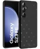 HappyCase Samsung Galaxy S23 FE Hoesje Flexibel TPU Hartje Zwart Print