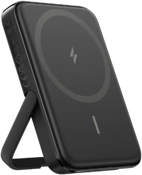 Anker 322 MagGo (7.5W) MagSafe Powerbank met Standaard 5.000 mAh Zwart afbeelding 1