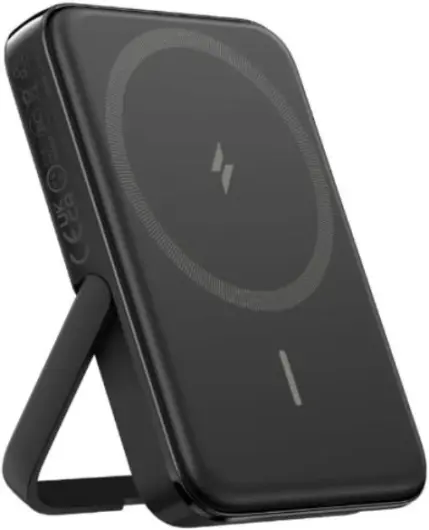 Anker 322 MagGo (7.5W) MagSafe Powerbank met Standaard 5.000 mAh Zwart afbeelding 1