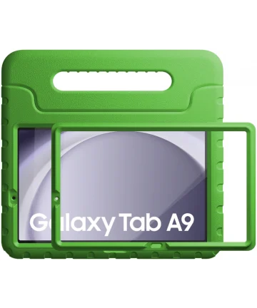 HappyCase Candy+ Samsung Tab A9 Kinder Hoes met Screenprotector Groen Hoesjes