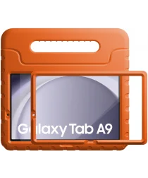 HappyCase Candy+ Samsung Tab A9 Kinder Hoes met Screenprotector Oranje