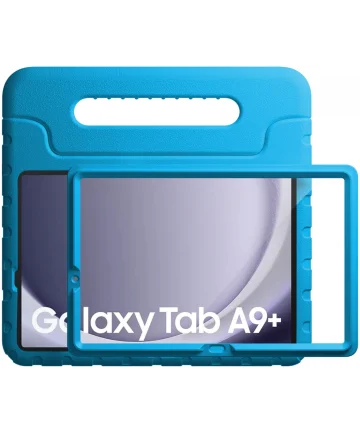 HappyCase Candy+ Samsung Tab A9 Plus Kinder Hoes met Screenprotector Blauw Hoesjes