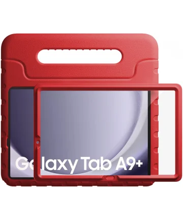 HappyCase Candy+ Samsung Tab A9 Plus Kinder Hoes met Screenprotector Rood Hoesjes