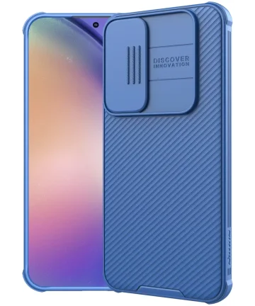 Nillkin CamShield Samsung A55 Hoesje Camera Slider Back Cover Blauw Hoesjes